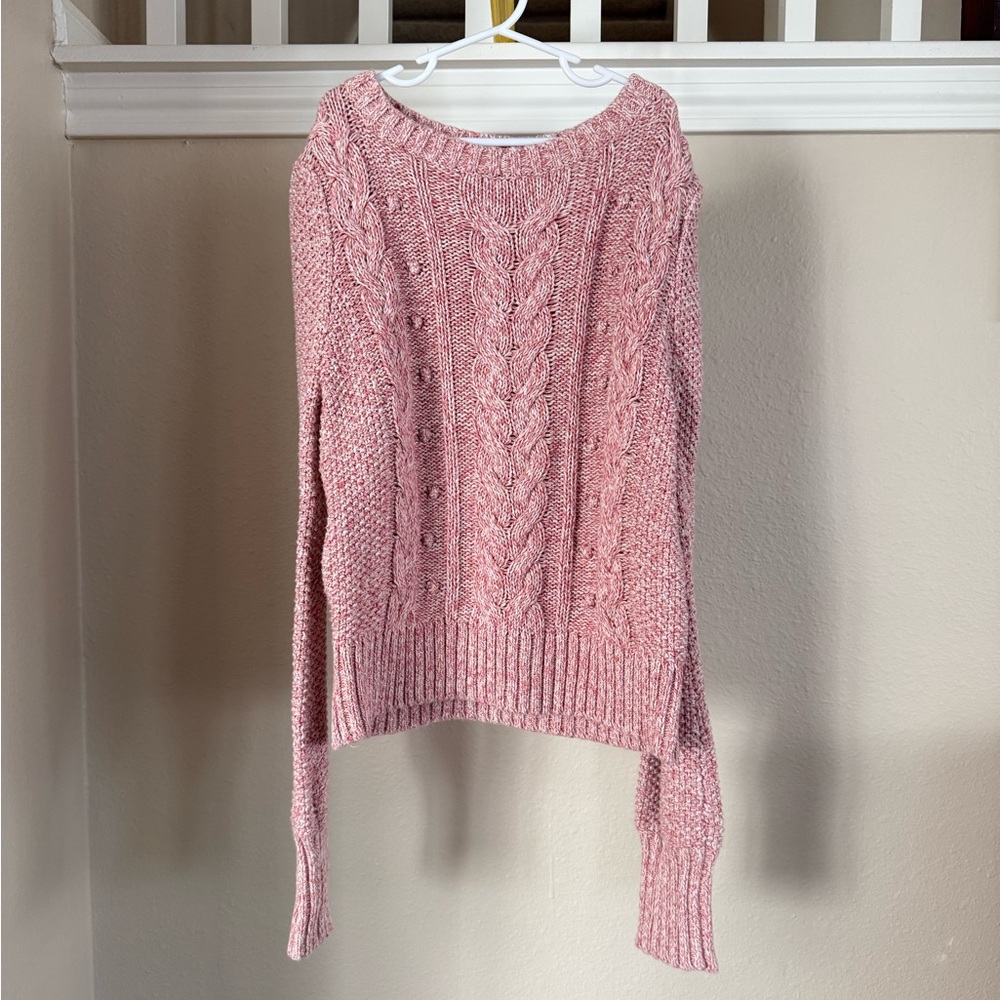 Girls Gap Kids Pink Cable Knit Sweater